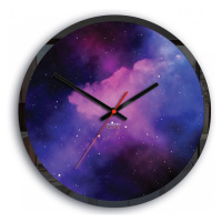 ModernClock Nástěnné hodiny Galaxy fialové