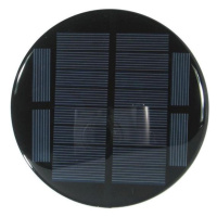 Solární panel mini 5V/200mA, polykrystalický, průměr 110mm