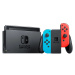 Nintendo Switch console with neon red&blue Joy-Con Modrá/červená