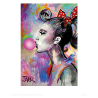 Umělecký tisk Loui Jover - Bubble Girl, Loui Jover, (60 x 80 cm)