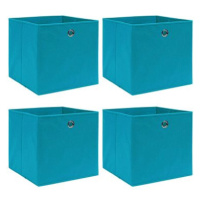 Shumee Úložné boxy 32 × 32 × 32 cm, 4 ks, bledě modré