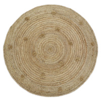 Přírodní ručně vyrobený jutový koberec Nattiot Siska, ø 140 cm