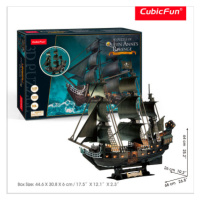 CubicFun - Puzzle 3D Queen Anne's Revenges s LED světlem - 293 dílků