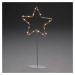 Konstsmide Christmas Stojací LED kovová hvězda - stříbrná s nohou