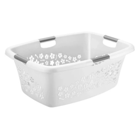 Koš na prádlo Flowers 50 l, bílý Asko