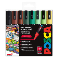 Posca sada popisovačů PC-5M, EARTH, 1,8 - 2,5 mm, mix zemitých tónů (8 ks)