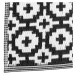 COLOUR CLASH Venkovní koberec mozaika 180 x 120 cm - černá/bílá