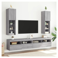 vidaXL TV skříňky s LED osvětlením 2 ks šedé sonoma 30,5 x 30 x 102 cm