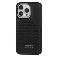 Audi Synthetic Leather MagSafe iPhone 14 Pro Max 6,7 černo/černý pevný obal