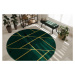 Dywany Łuszczów Kusový koberec Emerald geometric 1012 green and gold kruh - 200x200 (průměr) kru