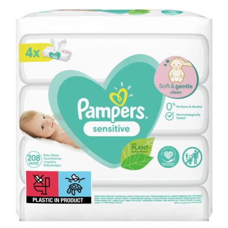 Pampers Sensitive vlhčené ubrousky 4x52 ks