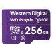 WD Micro SDXC Purple Class 10 - 256GB, fialová - WDD256G1P0C