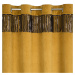 Dekorační vzorovaný velvet závěs s kroužky JASAN medová/černá 140x250 cm (cena za 1 kus) MyBestH