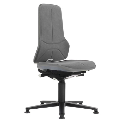 bimos Pracovní otočná židle NEON, patky, permanentní kontakt, Supertec, šedý flexibilní pás