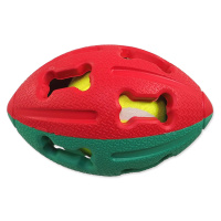 Dog Fantasy Míček gumový rugby+tenisák mix barev 12,5 cm