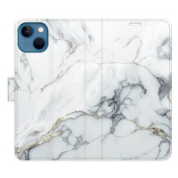 iSaprio flip pouzdro SilverMarble 15 pro iPhone 13