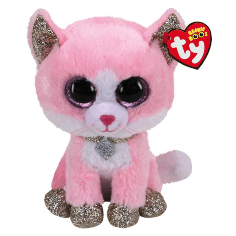 BEANIE BOOS FIONA, 24 cm - růžová kočka TY