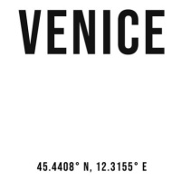 Ilustrace Venice simple coordinates, Finlay & Noa, 30 × 40 cm