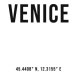 Ilustrace Venice simple coordinates, Finlay & Noa, 30x40 cm