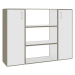 mauser Prvek pro rozdělení prostoru, 2 prvky s otočnými dveřmi, 3 regálové police, béžovošedá / 