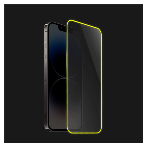 3x 3D Ochranné tvrzené sklo se svítícím rámečkem pro Apple iPhone 13 - Žlutá - 2+1 zdarma