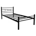 Černá kovová jednolůžková postel s roštem 120x200 cm K70 – Kalune Design