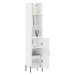 vidaXL Skříň highboard bílá s vysokým leskem 34,5x34x180 cm kompozit