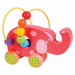 Bigjigs Toys Motorický labyrint na kolečkách ELEPHANT růžový