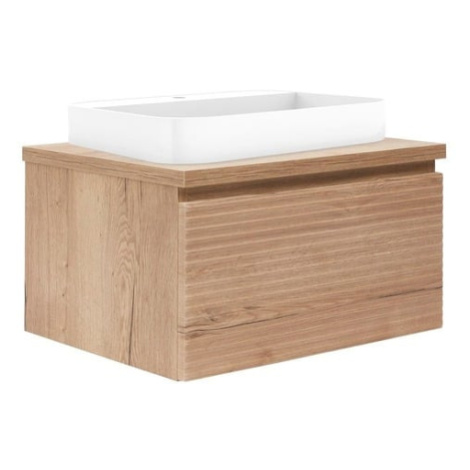 Koupelnová skříňka s umyvadlem a krycí deskou Naturel Savona 98x43x44,8 cm dub Halifax mat SAVON