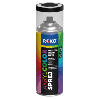 Barva akrylová vrchní Roko AKRYCOLOR Sprej černá lesk, 400 ml