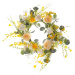 Velikonoční věnec květinový žluto-bílá, pr. 40 cm