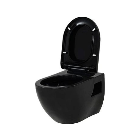 Závěsné WC keramické černé SHUMEE