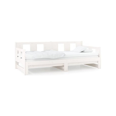 Výsuvná postel bílá masivní borovice 2× (90 × 200) cm, 820283 SHUMEE