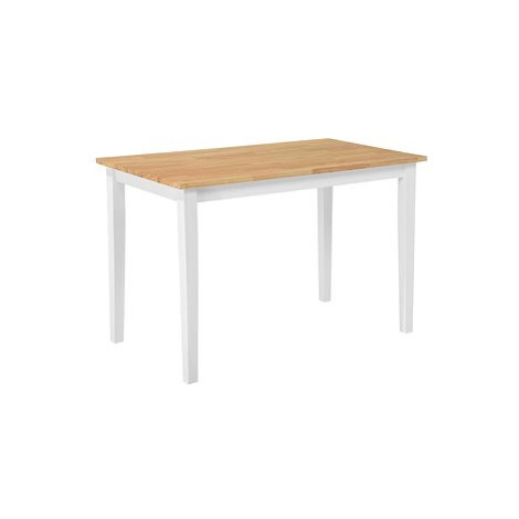Dřevěný stůl do jídelny bílý 120 x 75 cm HOUSTON, 85919 BELIANI