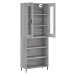 vidaXL Skříň highboard šedá sonoma 69,5 x 34 x 180 cm kompozitní dřevo