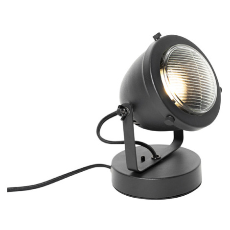 Industriální stolní lampa černá 18 cm - Emado QAZQA
