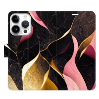 iSaprio flip pouzdro Gold Pink Marble 02 pro iPhone 15 Pro