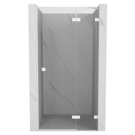 MEXEN/S Lunar sprchové dveře křídlové pravé 115, transparent, bílá 834-115-000-20-00-P