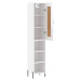 vidaXL Skříň highboard bílá s vysokým leskem 34,5x34x180 cm kompozit