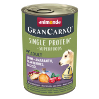 Animonda GranCarno Adult Superfoods 6 x 400 g - jehněčí + laskavec, brusinky, lososový olej