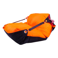 BEANBAG Sedací vak 189x140 duo fluo orange - black