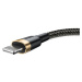 Baseus Cafule extra odolný nylonem opletený kabel USB / Lightning QC3.0 2,4A 1m black-gold