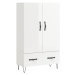 vidaXL Skříň highboard lesklá bílá 69,5 x 31 x 115 cm kompozitní dřevo