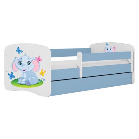Kocot kids Dětská postel Babydreams slon s motýlky modrá, varianta