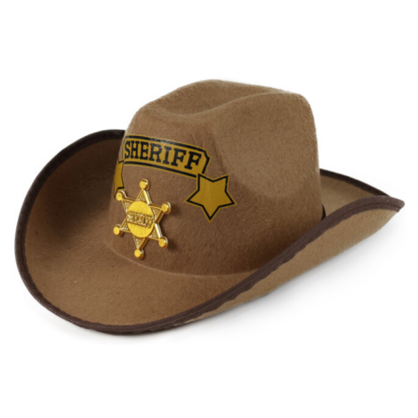 RAPPA - Dětský klobouk hnědý šerif