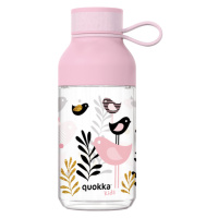 QUOKKA - Plastová láhev Ice Kids s poutkem Birds 430 ml