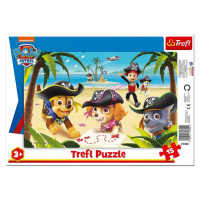 TREFL Puzzle deskové Tlapková Patrola piráti 33x23cm skládačka v rámečku 15 dílků