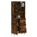 vidaXL Skříň highboard kouřový dub 69,5 x 34 x 180 cm kompozitní dřevo