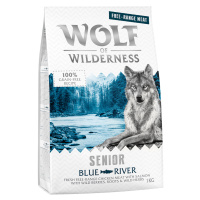 Wolf of Wilderness granule, 1 kg - 10 % sleva - Senior „Blue River“ – kuřecí z volného chovu a l