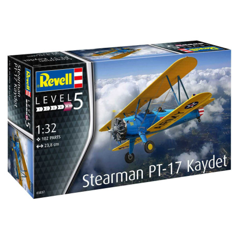 Plastic ModelKit letadlo 03837 - Stearman PT-17 Kaydet (1:32) Revell